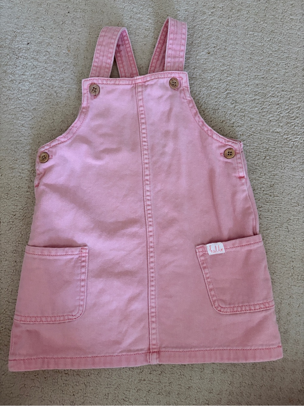Cute Pink Denim Jumper Dress